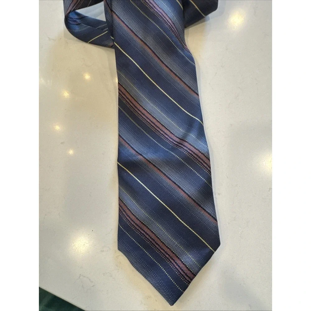 NWT Tango 100% Silk‎ Tie Orange Blue